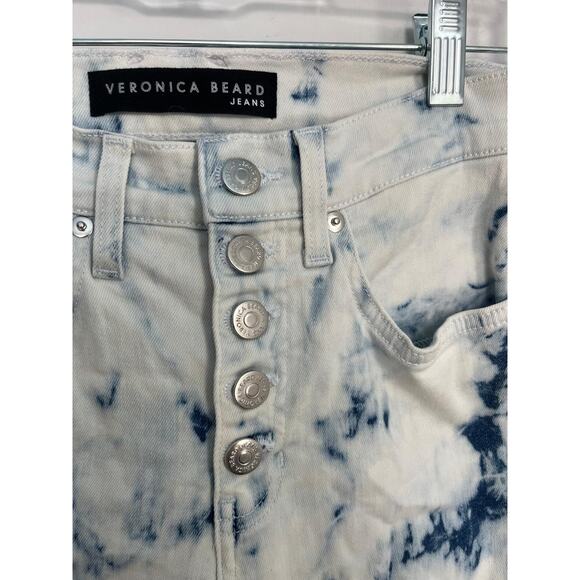 Veronica Beard Jeans Tie Dye Skinny Pants Women Size 26 High Rise Button Fly - Picture 7 of 10